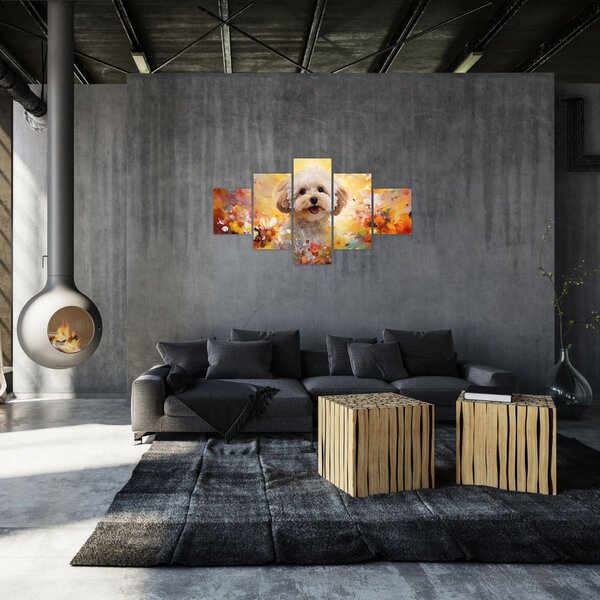 Obraz - Šťastný pes (125x70 cm)