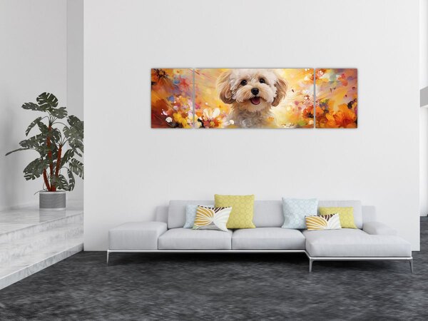 Obraz - Šťastný pes (170x50 cm)