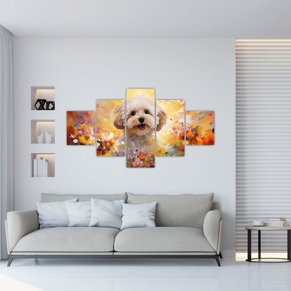 Obraz - Šťastný pes (125x70 cm)