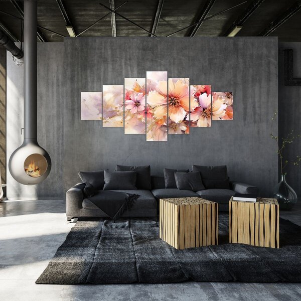 Obraz - Květiny (210x100 cm)