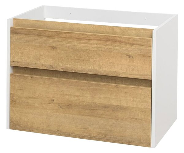 Mereo Mereo, Opto, koupelnová skříňka 81 cm, bílá, dub, bílá/dub, černá, CN931S