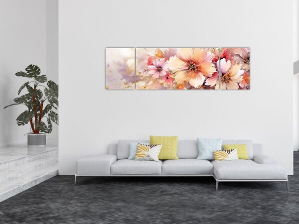 Obraz - Květiny (170x50 cm)