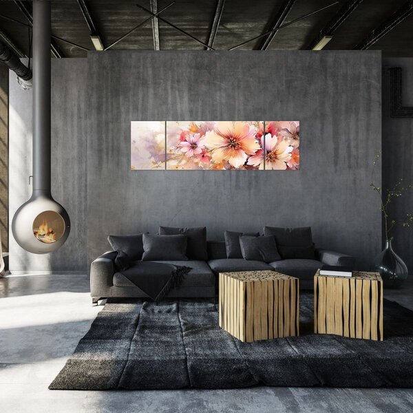 Obraz - Květiny (170x50 cm)