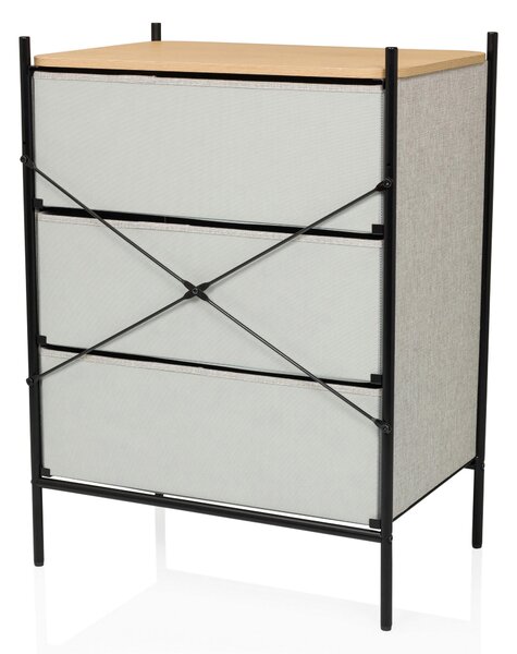 KOMODA, šedohnědá, 58/79/39 cm MID.YOU - Široké komody, Online Only