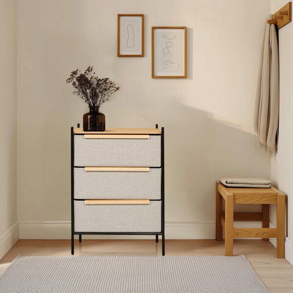 KOMODA, šedohnědá, 58/79/39 cm MID.YOU - Široké komody, Online Only