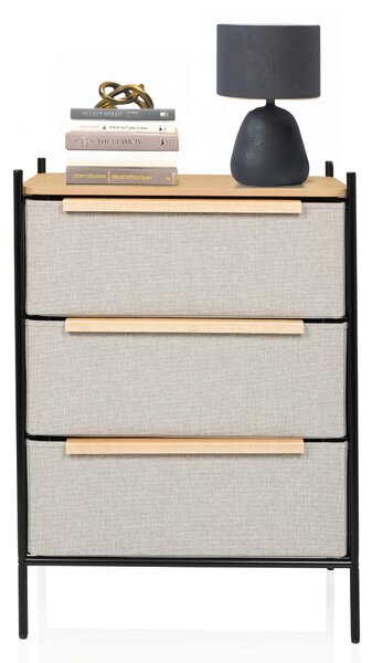 KOMODA, šedohnědá, 58/79/39 cm MID.YOU - Široké komody, Online Only