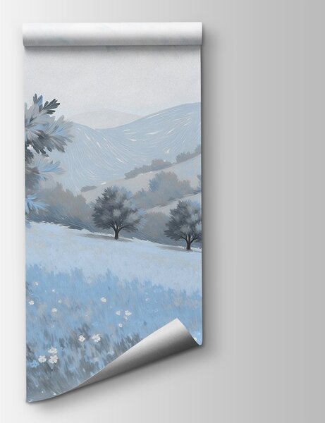 Fototapeta Krajina se stromy a květinami, Přírodní fototapety, Populární fototapety, w03656v2 - Tapeko.co.cz