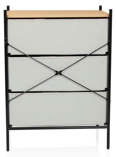 KOMODA, šedohnědá, 58/79/39 cm MID.YOU - Široké komody, Online Only