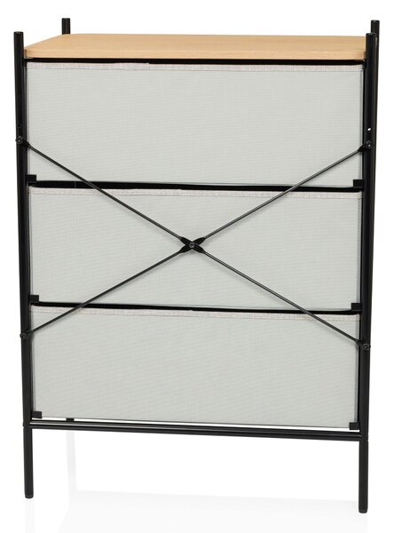 KOMODA, šedohnědá, 58/79/39 cm MID.YOU - Široké komody, Online Only