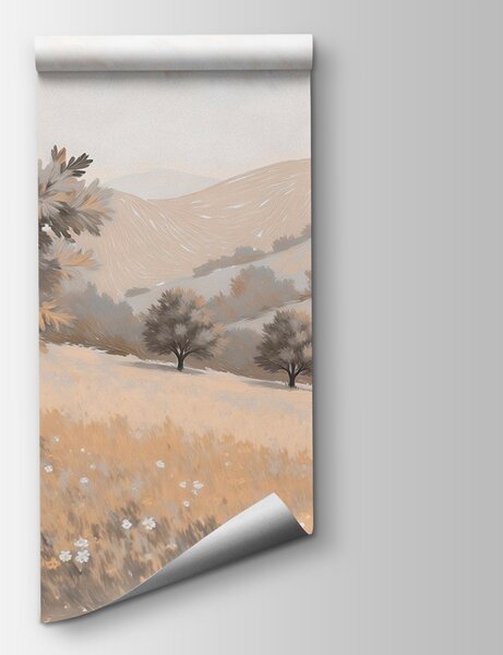 Fototapeta Krajina se stromy a kopci, Přírodní fototapety, Populární fototapety, w03656v1 - Tapeko.co.cz