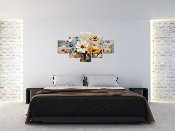 Obraz - Kytice, malba (125x70 cm)