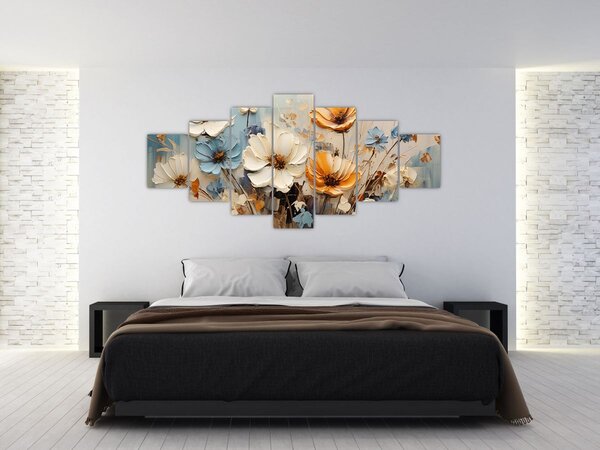 Obraz - Kytice, malba (210x100 cm)