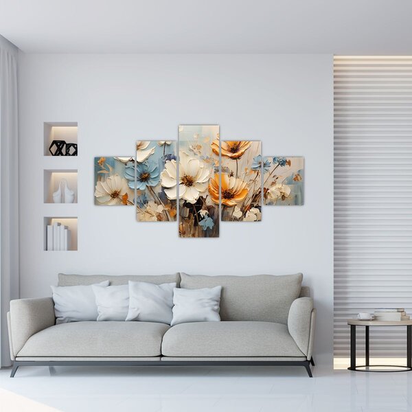 Obraz - Kytice, malba (125x70 cm)