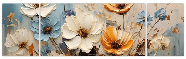 Obraz - Kytice, malba (170x50 cm)