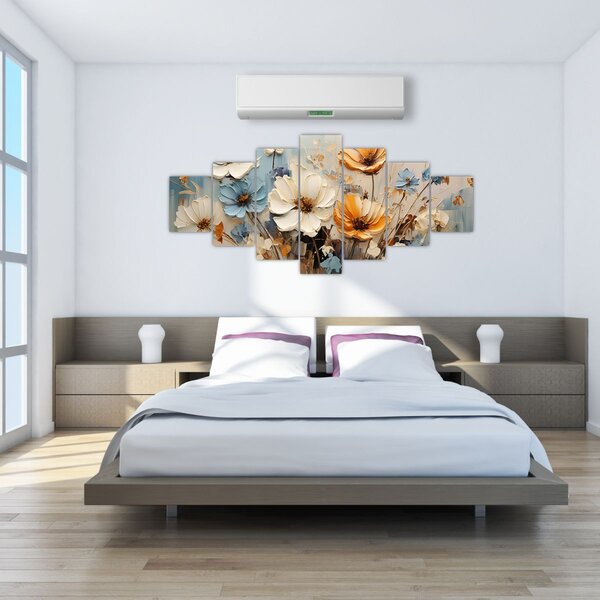 Obraz - Kytice, malba (210x100 cm)