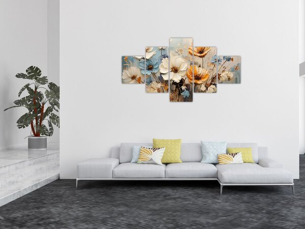 Obraz - Kytice, malba (125x70 cm)