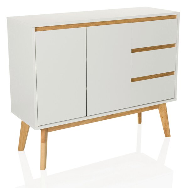ŠIROKÁ KOMODA, bílá, 97/34/80 cm MID.YOU - Online Only komody, Online Only