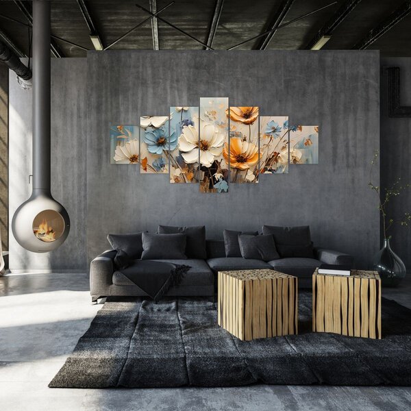 Obraz - Kytice, malba (210x100 cm)