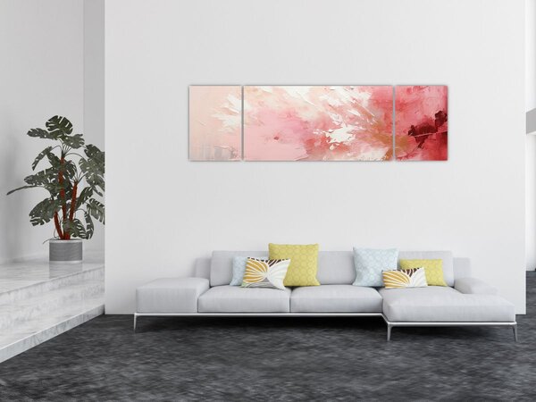 Obraz - Růžový abstrakt (170x50 cm)