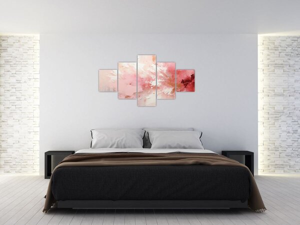 Obraz - Růžový abstrakt (125x70 cm)