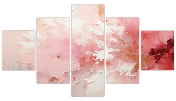 Obraz - Růžový abstrakt (125x70 cm)