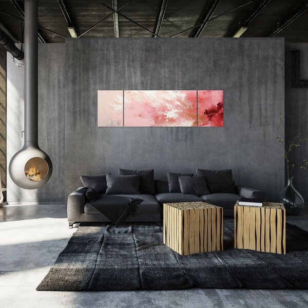 Obraz - Růžový abstrakt (170x50 cm)