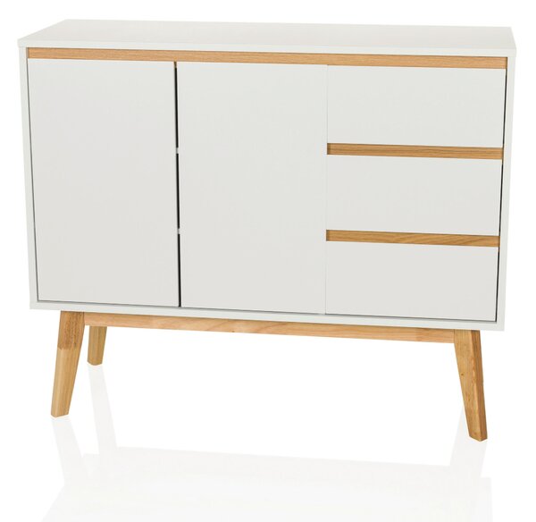 ŠIROKÁ KOMODA, bílá, 97/34/80 cm MID.YOU - Online Only komody, Online Only