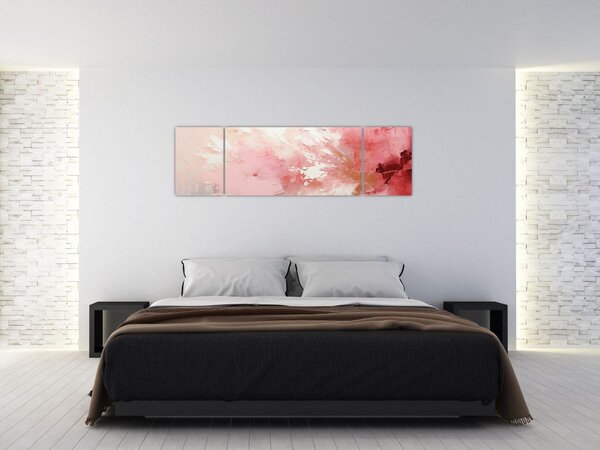 Obraz - Růžový abstrakt (170x50 cm)