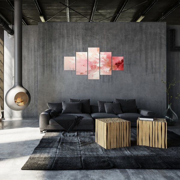 Obraz - Růžový abstrakt (125x70 cm)
