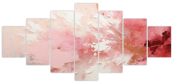 Obraz - Růžový abstrakt (210x100 cm)