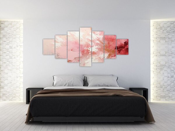 Obraz - Růžový abstrakt (210x100 cm)