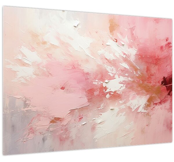 Obraz - Růžový abstrakt (70x50 cm)