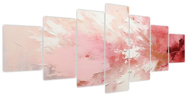 Obraz - Růžový abstrakt (210x100 cm)