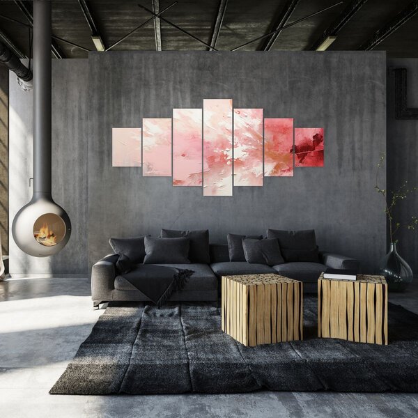 Obraz - Růžový abstrakt (210x100 cm)