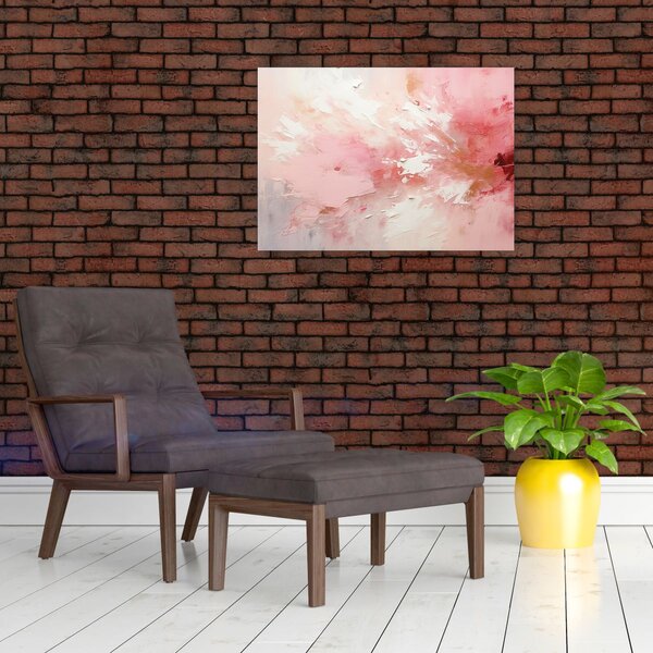 Obraz - Růžový abstrakt (70x50 cm)