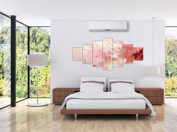 Obraz - Růžový abstrakt (210x100 cm)