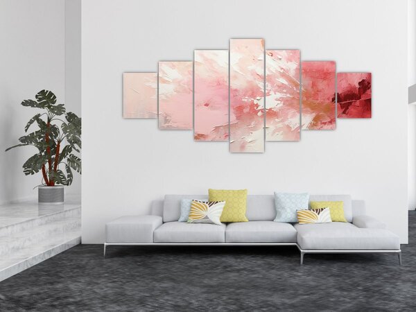 Obraz - Růžový abstrakt (210x100 cm)