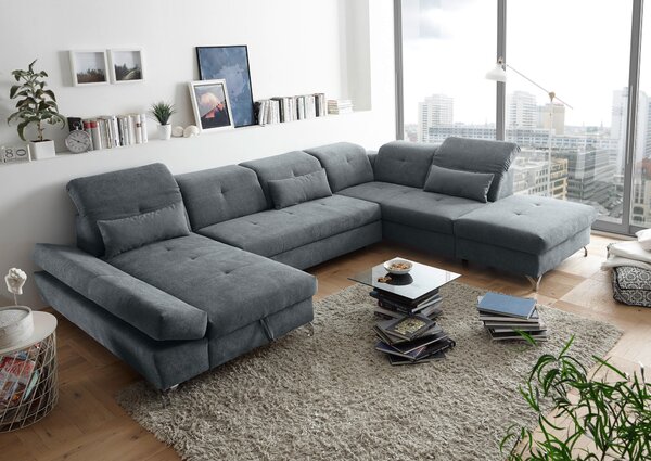 SEDACÍ SOUPRAVA, textil, antracitová MID.YOU - Rozkládací sedačky, Online Only