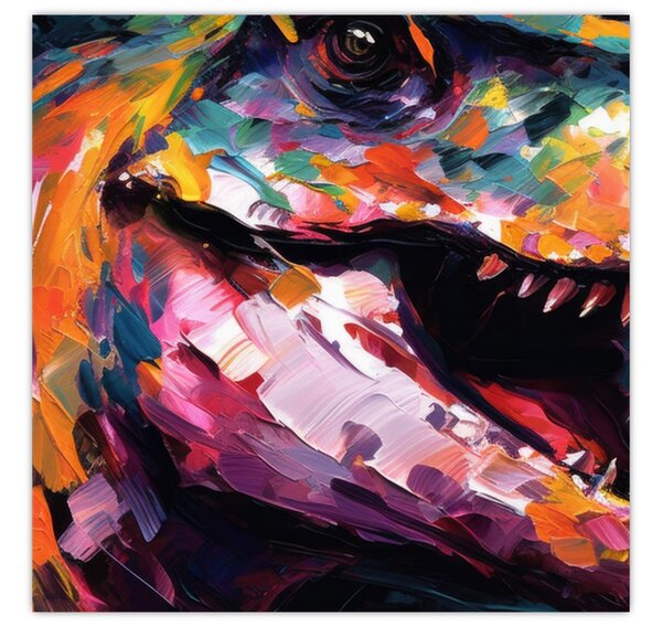 Obraz - Dinosaurus, malba (30x30 cm)