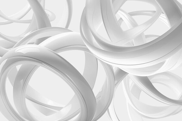 Fototapeta Skupina bílých kroužků, 3D fototapety, Populární fototapety, w03674v2 - Tapeko.co.cz