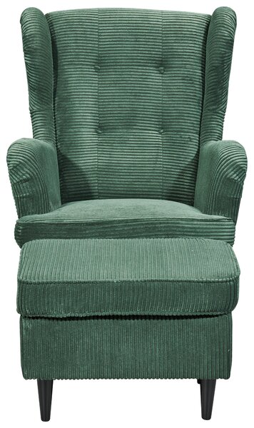 KŘESLO UŠÁK, textil, tmavě zelená MID.YOU - Online Only křesla & taburety, Online Only