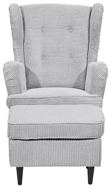 KŘESLO UŠÁK, textil, světle šedá MID.YOU - Online Only křesla & taburety, Online Only