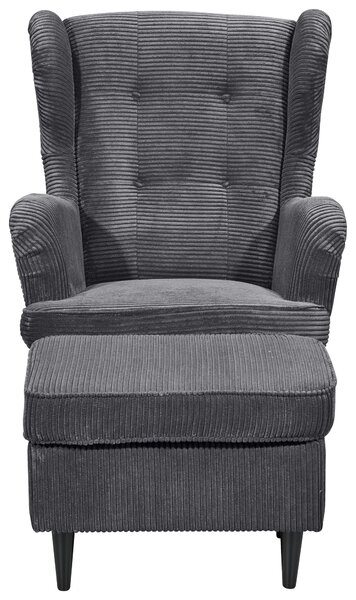 KŘESLO UŠÁK, textil, tmavě šedá MID.YOU - Online Only křesla & taburety, Online Only