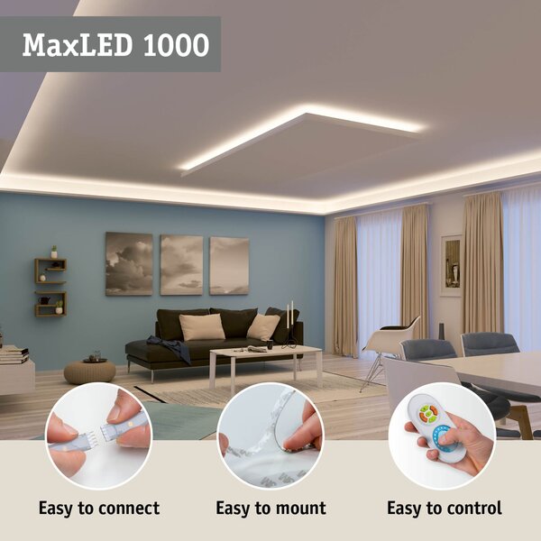 P 71245 MaxLED 1000 LED Strip teplá bílá pouze pásek 1m 7,2W 1100lm/m 128 LEDs/m 2700K - PAULMANN