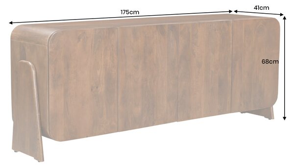 Komoda BRASIL 175 CM hnědá masiv mango Nábytek | Úložné prostory | Komody | Nízké