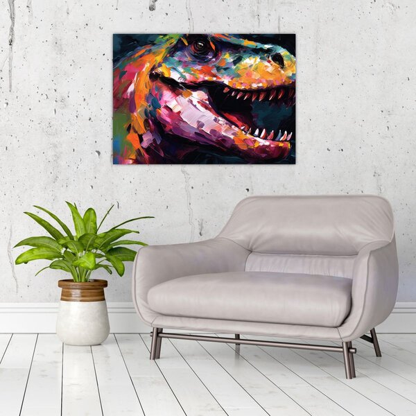 Obraz - Dinosaurus, malba (70x50 cm)