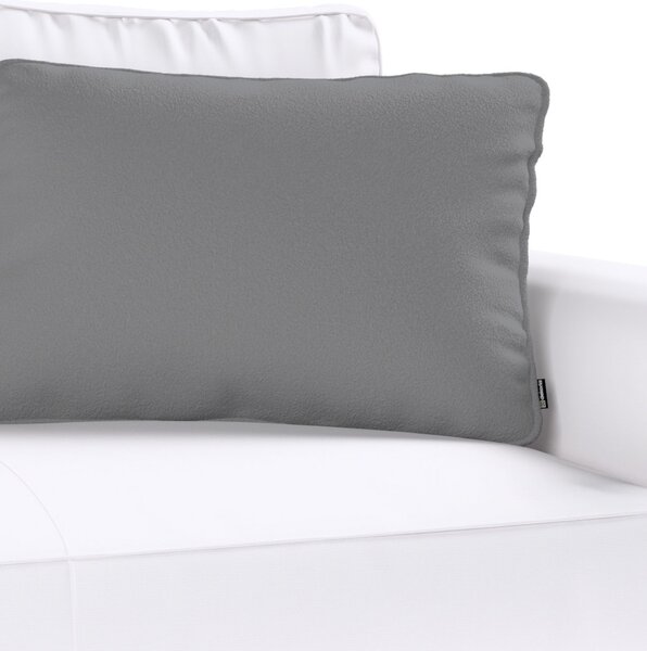 Gabi - potah na polštář šňůrka po obvodu obdélníkový barva šedá látka pletený vzor