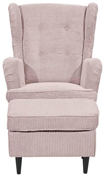 KŘESLO UŠÁK, textil, růžová MID.YOU - Online Only křesla & taburety, Online Only