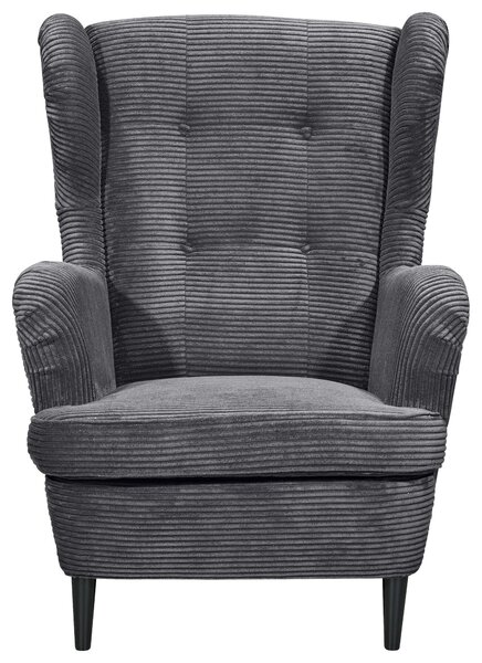 KŘESLO UŠÁK, textil, tmavě šedá MID.YOU - Online Only křesla & taburety, Online Only