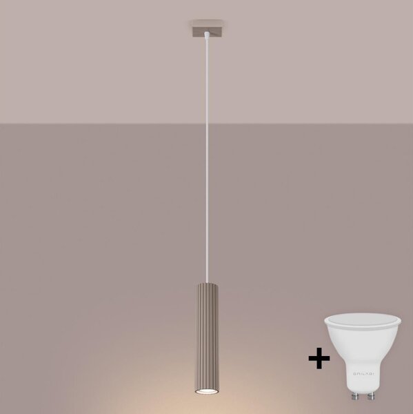 Brilagi - LED Lustr na lanku CRESTO 1xGU10/10W/230V taupe